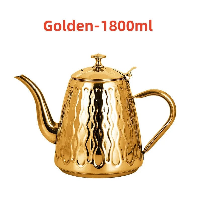 1800ml 304 Stainless Steel Kettle with Filter Teapot Home Outdoor Induction Cooker Pineapple Tea Kettle Chinese Tea Accessories