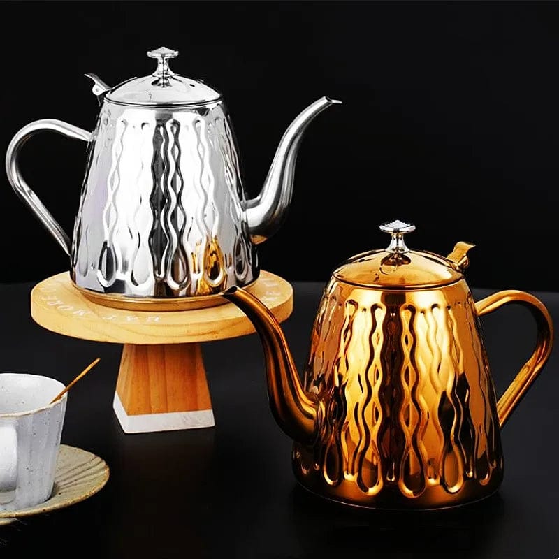 1800ml 304 Stainless Steel Kettle with Filter Teapot Home Outdoor Induction Cooker Pineapple Tea Kettle Chinese Tea Accessories