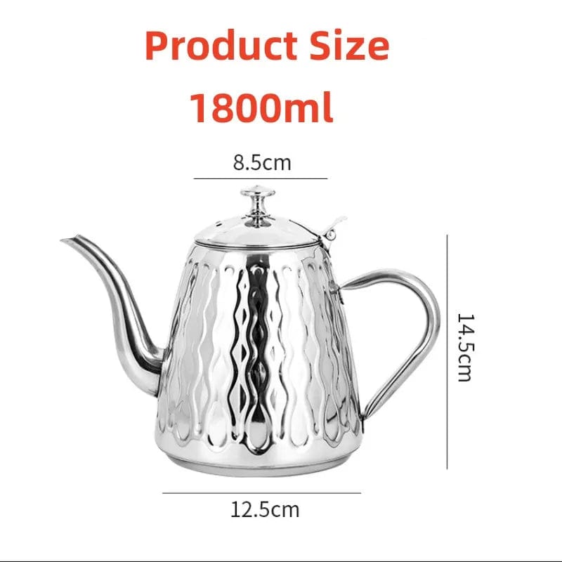 1800ml 304 Stainless Steel Kettle with Filter Teapot Home Outdoor Induction Cooker Pineapple Tea Kettle Chinese Tea Accessories