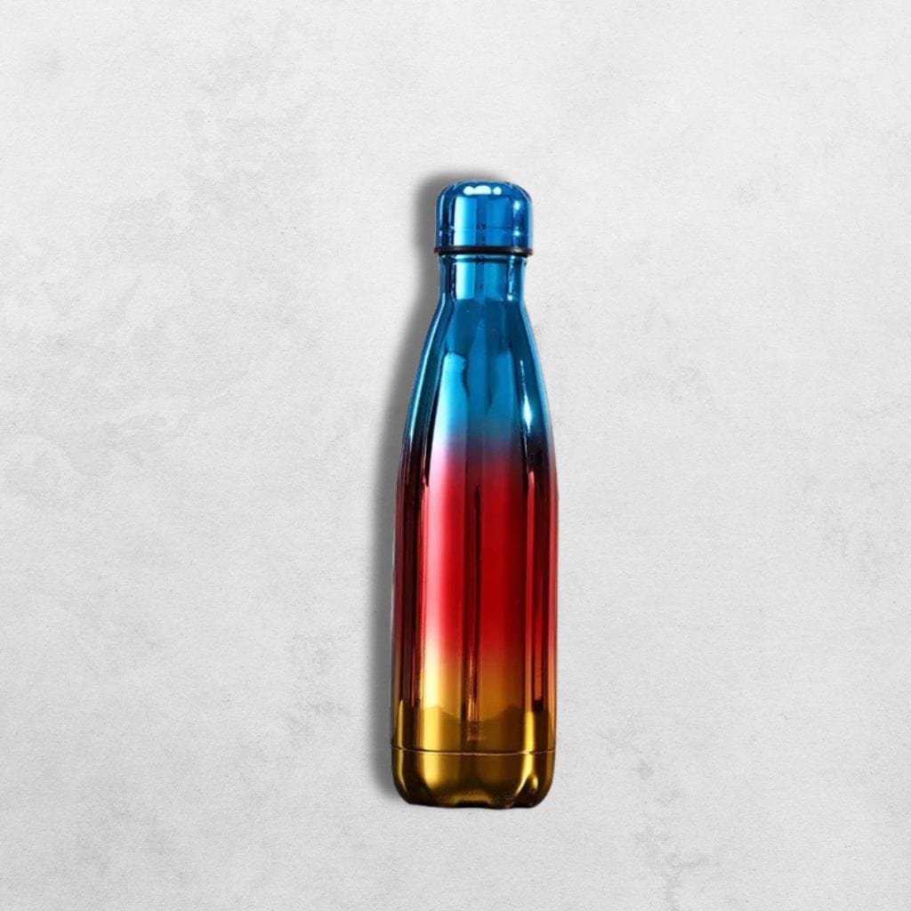 Gourde isotherme Bleu rouge or / 500 ml