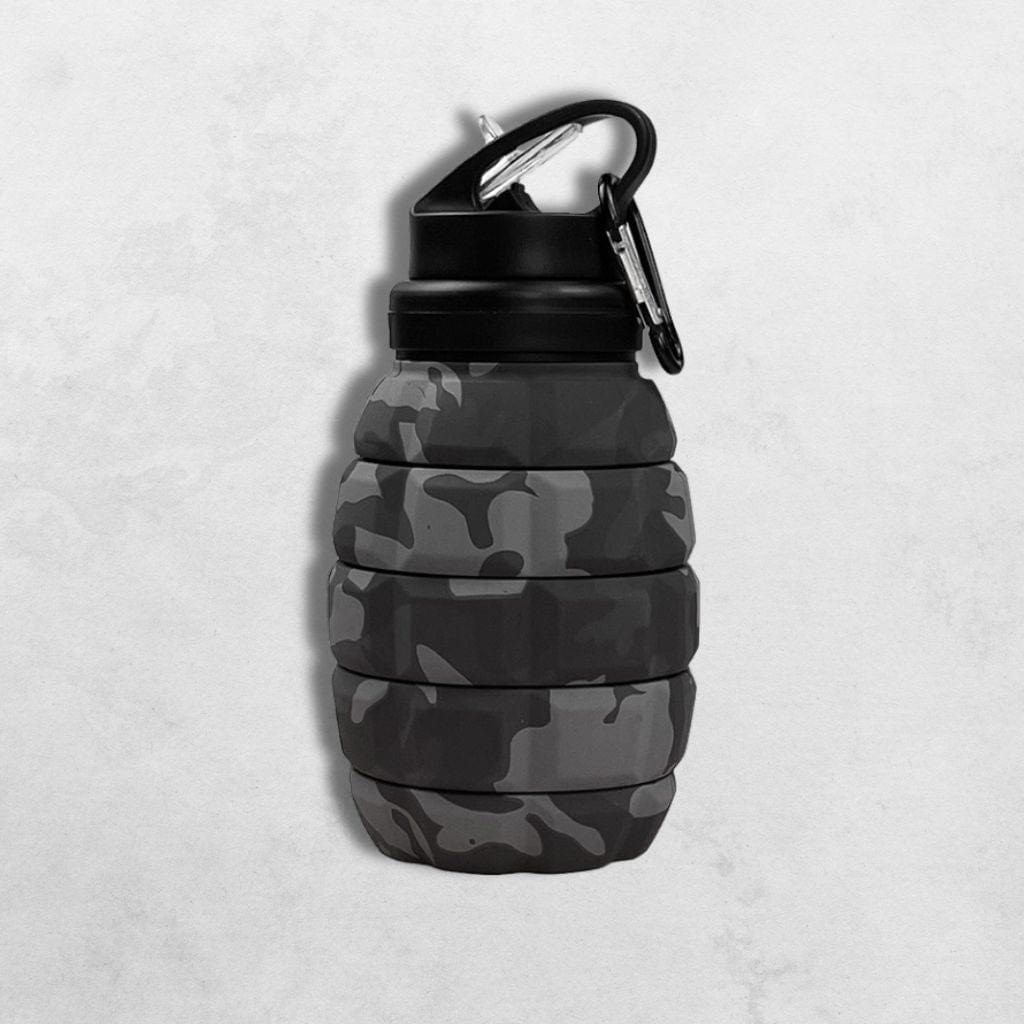 Gourde silicone 580ml / Camouflage gray