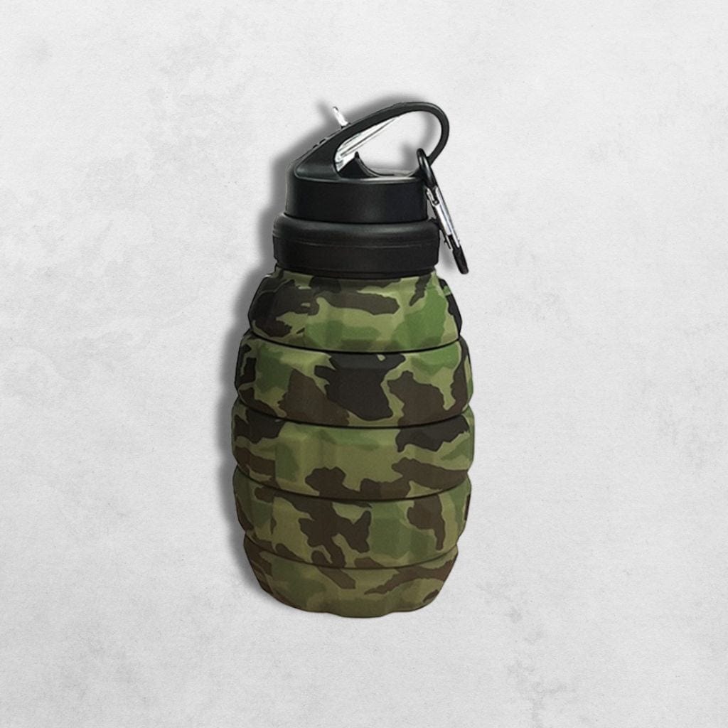 Gourde silicone 580ml / Camouflage green